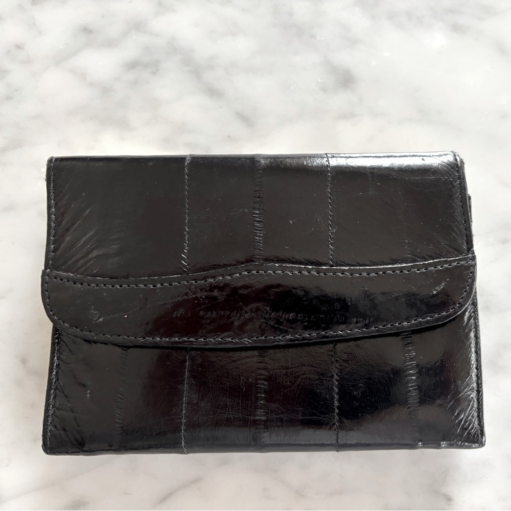 Vintage black eel skin wallet